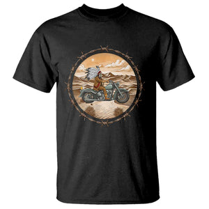 Native American Biker Gift T Shirt Skull Motorcycle Rider TS12 Black Print Your Wear