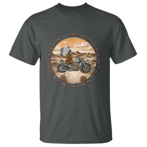 Native American Biker Gift T Shirt Skull Motorcycle Rider TS12 Dark Heather Print Your Wear