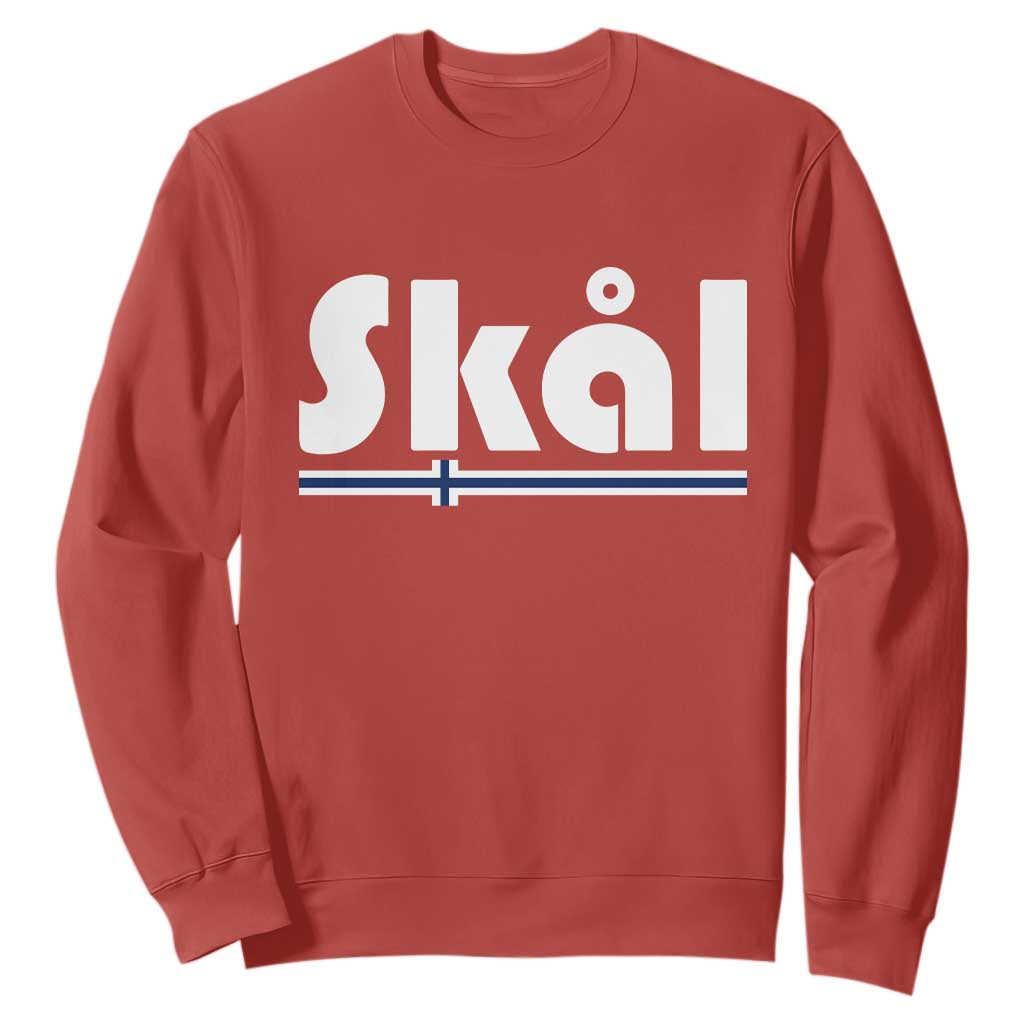 Vintage Norway Norge Skål Flag Graphic Sweatshirt Proud Norwegian Fan TS12 Red Print Your Wear