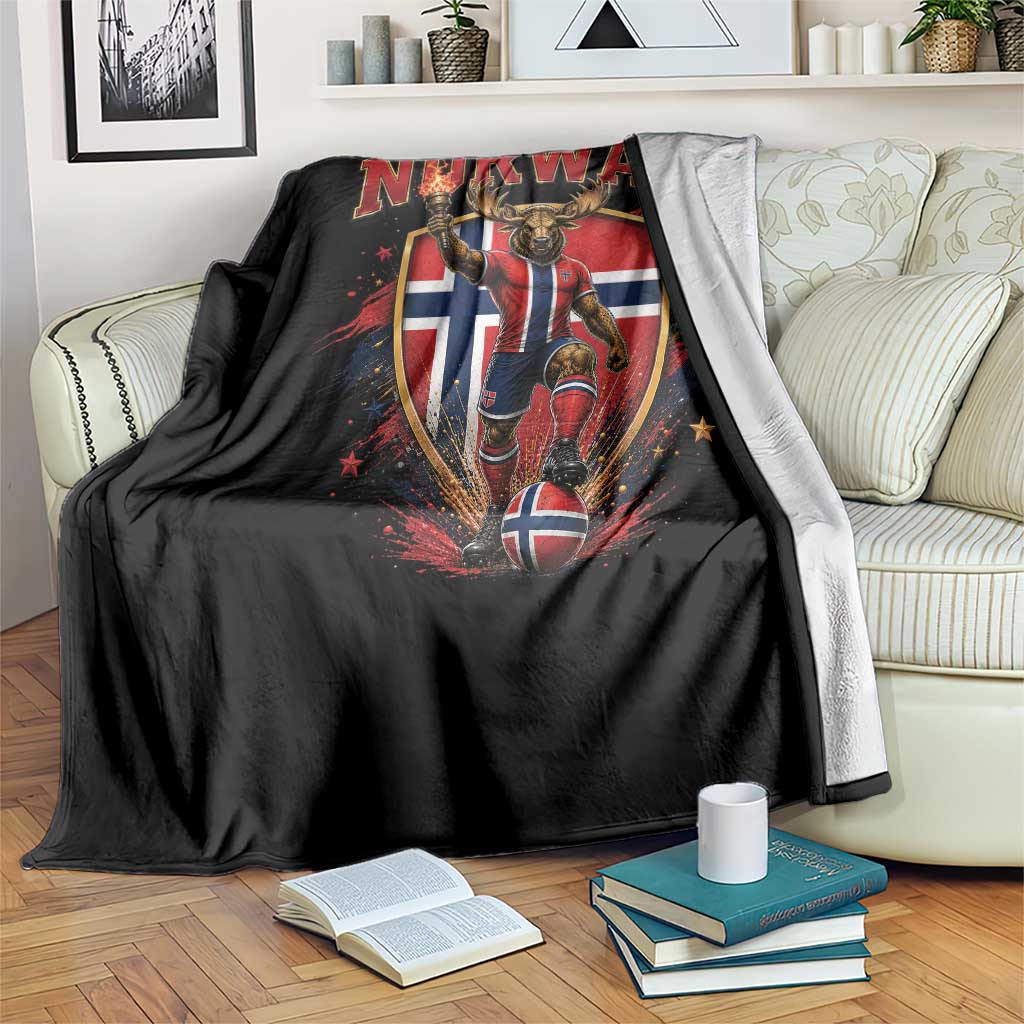 Funny Norway Norwegian Moose Throw Blanket Soccer Fan Game Day Gift TS12 Print Your Wear