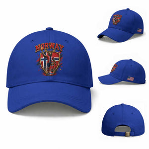 Funny Norway Norwegian Moose Baseball Cap Soccer Fan Game Day Gift TS12 Baseball Cap Universal Fit Royal Blue Print Your Wear
