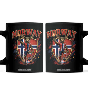Funny Norway Norwegian Moose Coffee Mug Soccer Fan Game Day Gift TS12 Black Print Your Wear