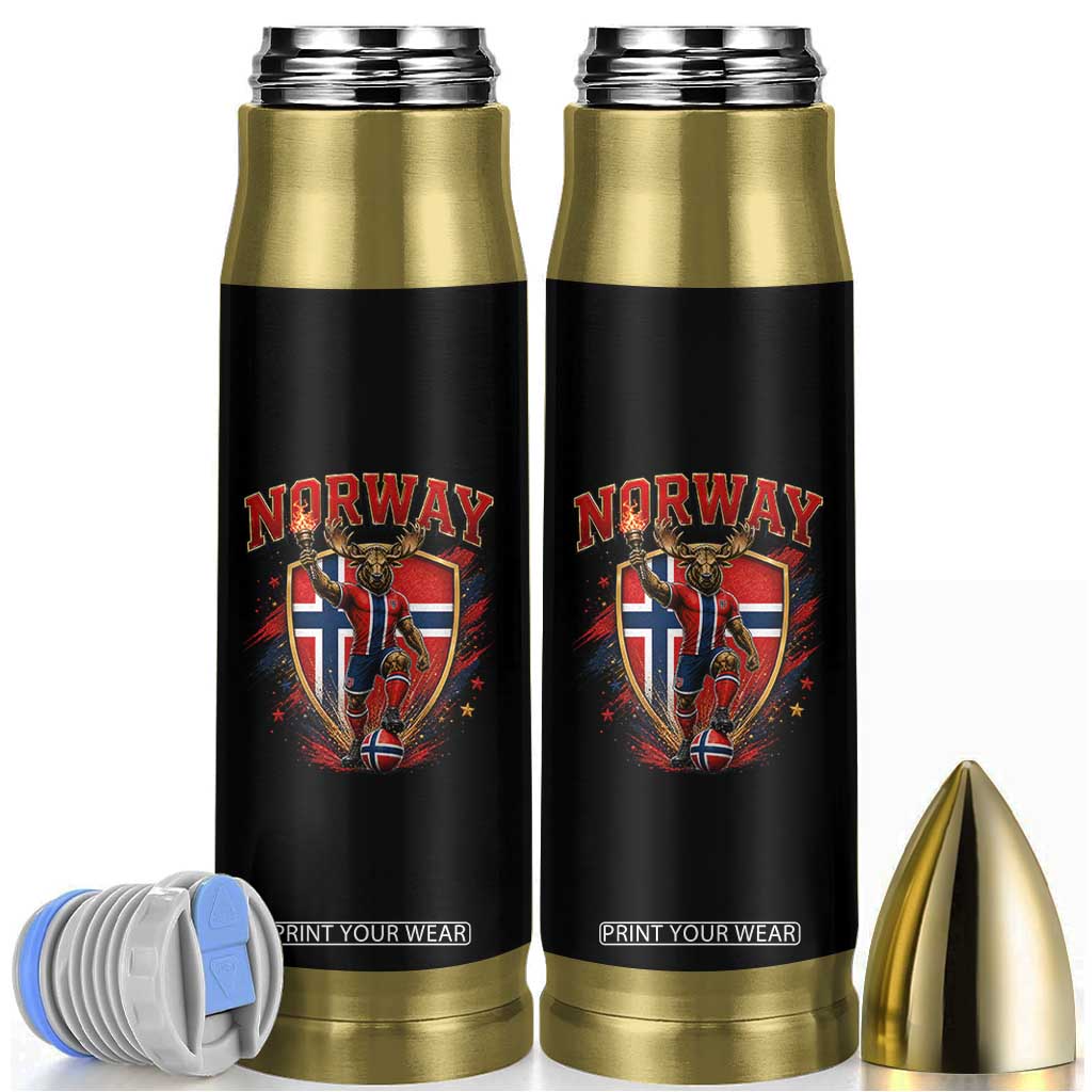 Funny Norway Norwegian Moose Bullet Tumbler Soccer Fan Game Day Gift TS12 Black Print Your Wear