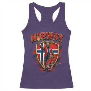 Funny Norway Norwegian Moose Racerback Tank Top Soccer Fan Game Day Gift TS12 Purple Print Your Wear