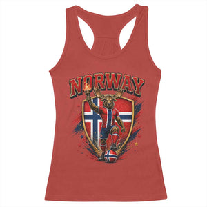 Funny Norway Norwegian Moose Racerback Tank Top Soccer Fan Game Day Gift TS12 Red Print Your Wear