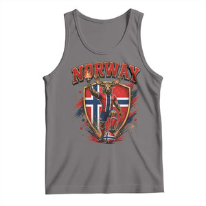 Funny Norway Norwegian Moose Tank Top Soccer Fan Game Day Gift TS12 Deep Heather Print Your Wear