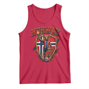 Funny Norway Norwegian Moose Tank Top Soccer Fan Game Day Gift TS12 Red Print Your Wear