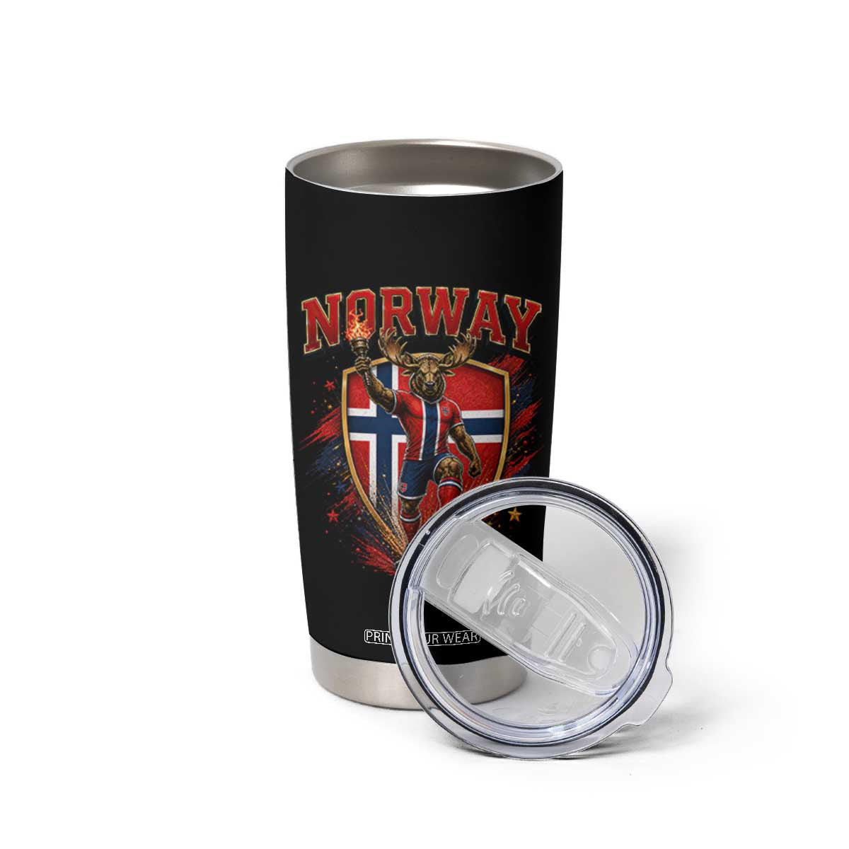 Funny Norway Norwegian Moose Tumbler Cup Soccer Fan Game Day Gift TS12 Print Your Wear