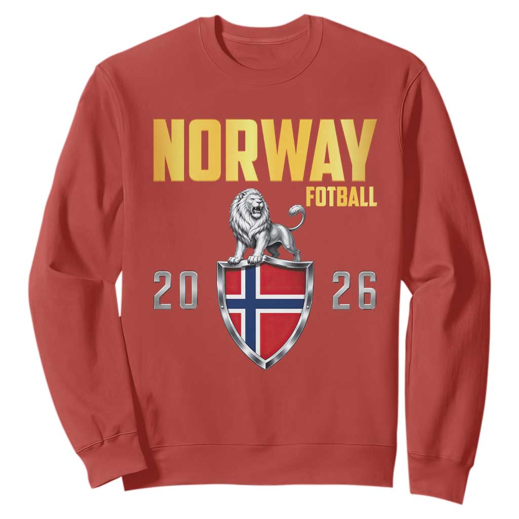 Vintage Norway Fotball Norwegian Supporter Gift Sweatshirt TS12 Red Print Your Wear