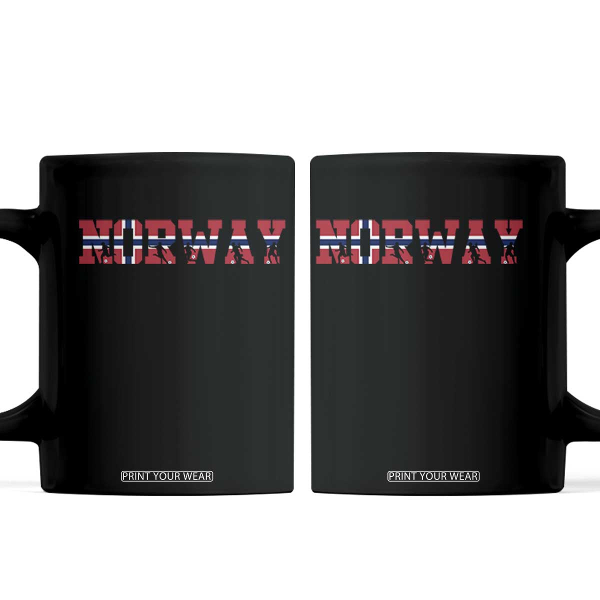 Vintage Norway Fotball Coffee Mug Scandinavian Pride Fan Gift TS12 Black Print Your Wear