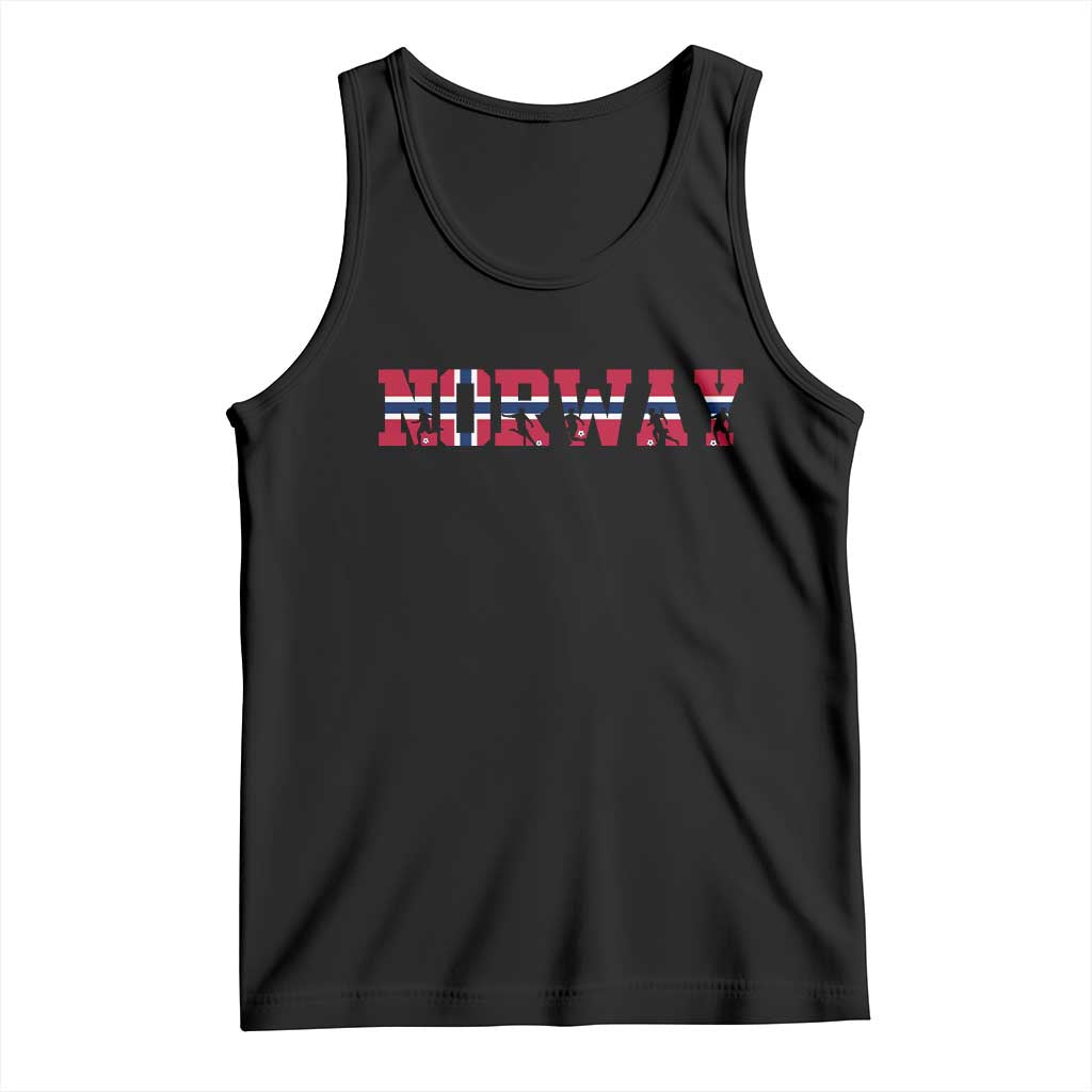 Vintage Norway Fotball Tank Top Scandinavian Pride Fan Gift TS12 Black Print Your Wear