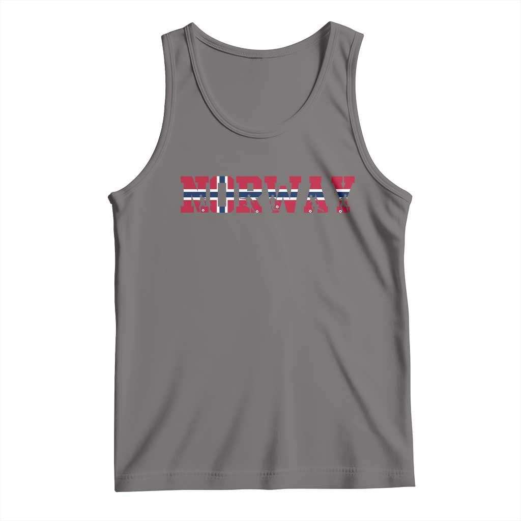 Vintage Norway Fotball Tank Top Scandinavian Pride Fan Gift TS12 Deep Heather Print Your Wear