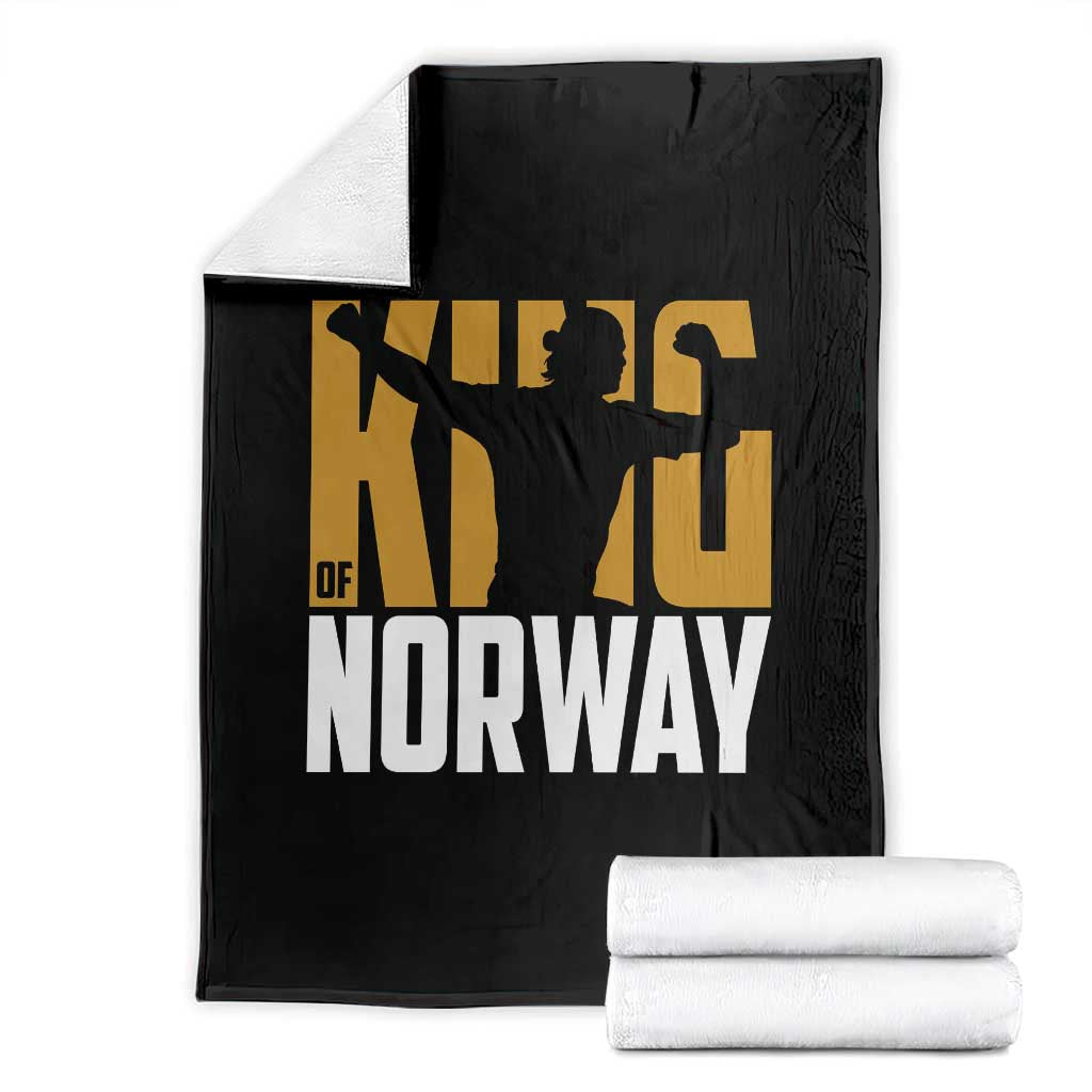 King Of Norway Football Throw Blanket Proud Norwegian Supporter Fan TS12 Black Print Your Wear