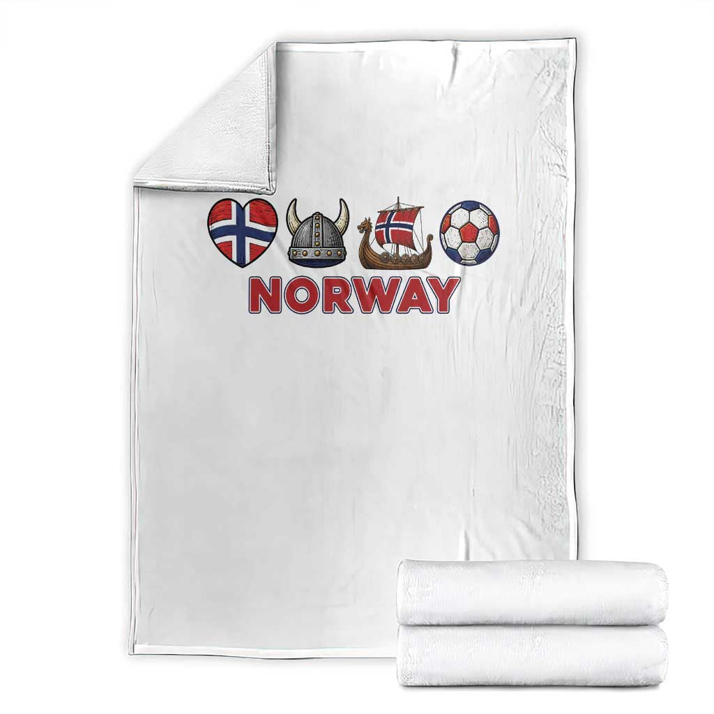 Norwegian Pride Throw Blanket Norway Soccer Football Supporter Gift TS12 White Print Your Wear