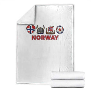 Norwegian Pride Throw Blanket Norway Soccer Football Supporter Gift TS12 White Print Your Wear