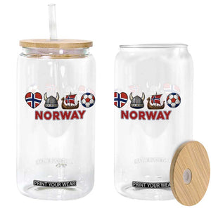 Norwegian Pride Glass Can Norway Soccer Football Supporter Gift TS12 Print Your Wear