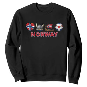 Norwegian Pride Sweatshirt Norway Soccer Football Supporter Gift TS12 Black Print Your Wear