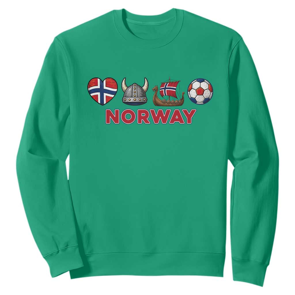 Norwegian Pride Sweatshirt Norway Soccer Football Supporter Gift TS12 Irish Green Print Your Wear