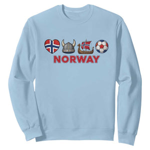 Norwegian Pride Sweatshirt Norway Soccer Football Supporter Gift TS12 Light Blue Print Your Wear