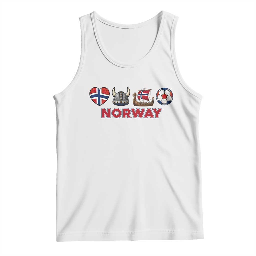 Norwegian Pride Tank Top Norway Soccer Football Supporter Gift TS12 White Print Your Wear