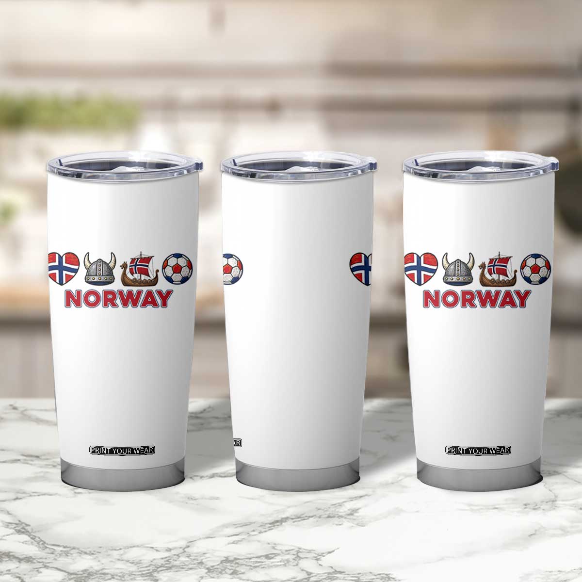 Norwegian Pride Tumbler Cup Norway Soccer Football Supporter Gift TS12 Print Your Wear