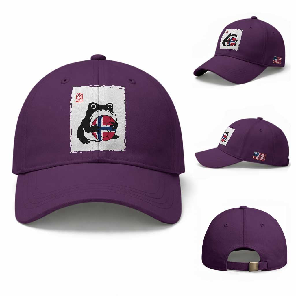 Grumpy Frog Norway Soccer Fan Baseball Cap Japanese Style Match Day TS12 Baseball Cap Universal Fit Purple Print Your Wear
