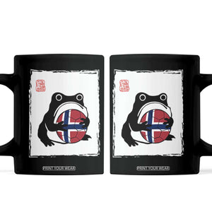 Grumpy Frog Norway Soccer Fan Coffee Mug Japanese Style Match Day TS12 Black Print Your Wear