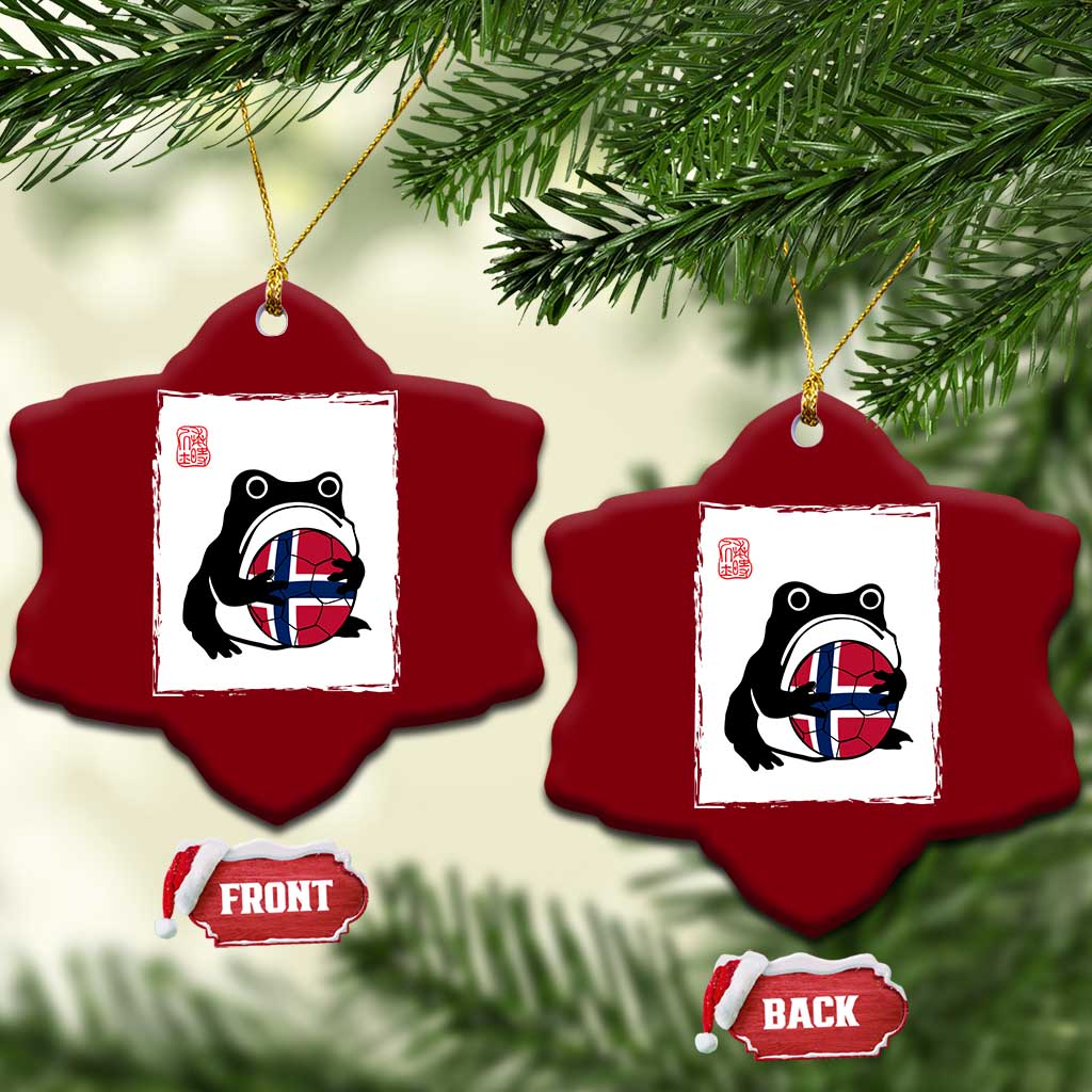 Grumpy Frog Norway Soccer Fan Ceramic Ornament Japanese Style Match Day TS12 Print Your Wear