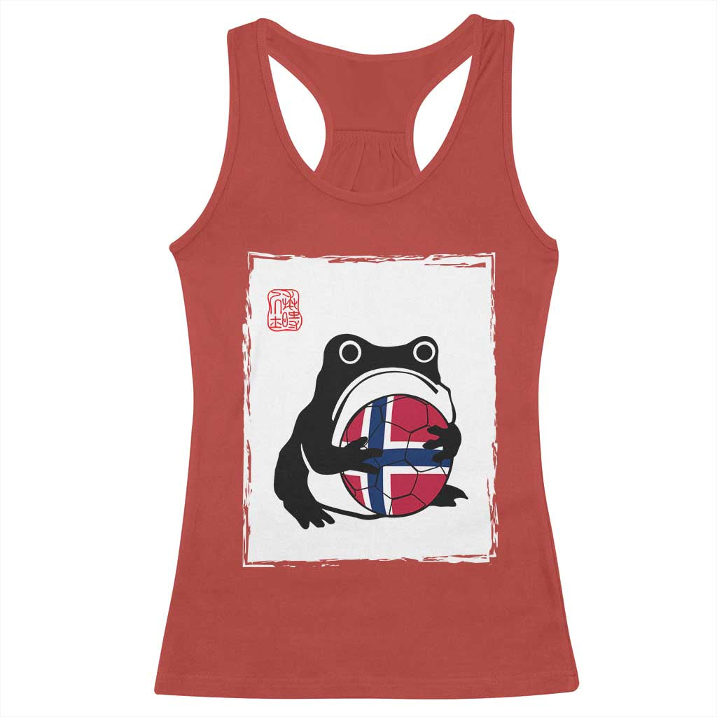 Grumpy Frog Norway Soccer Fan Racerback Tank Top Japanese Style Match Day TS12 Red Print Your Wear