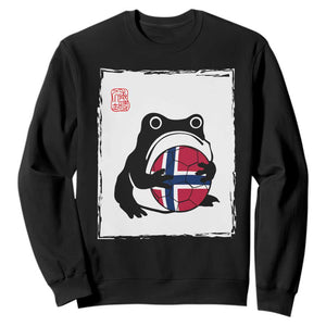 Grumpy Frog Norway Soccer Fan Sweatshirt Japanese Style Match Day TS12 Black Print Your Wear