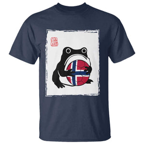 Grumpy Frog Norway Soccer Fan T Shirt Japanese Style Match Day TS12 Navy Print Your Wear