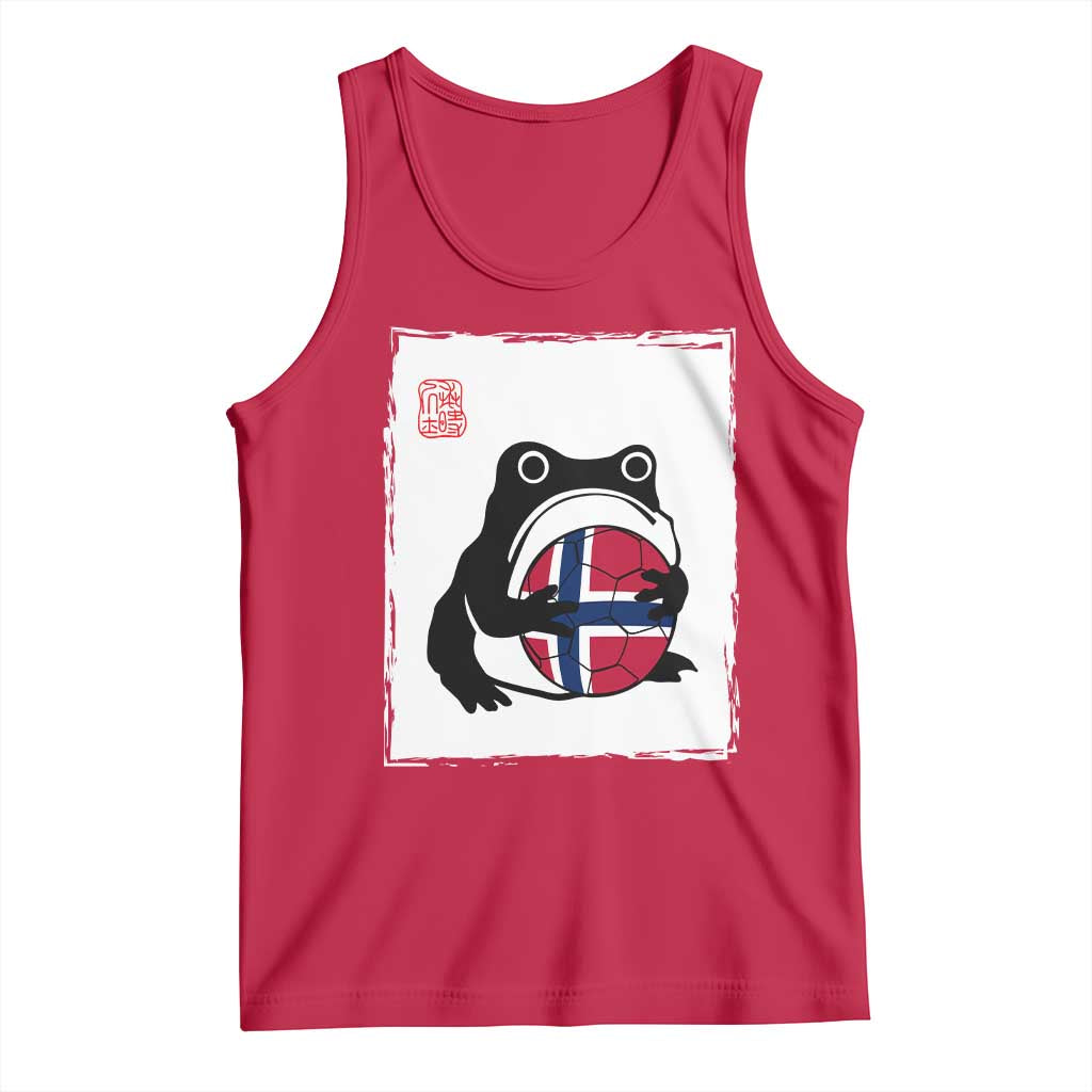 Grumpy Frog Norway Soccer Fan Tank Top Japanese Style Match Day TS12 Red Print Your Wear