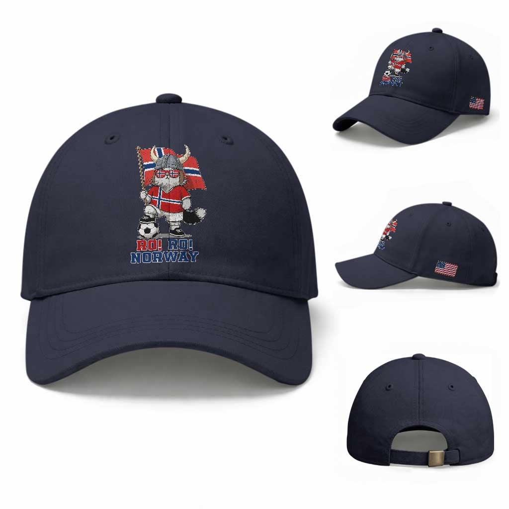 Ro Ro Norway Baseball Cap Norwegian Pride Cat Lover Norway Flag Gift TS12 Baseball Cap Universal Fit Navy Print Your Wear