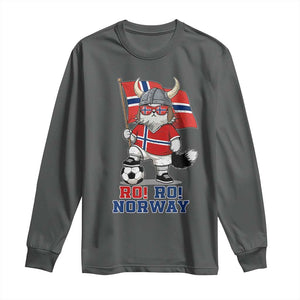 Ro Ro Norway Long Sleeve Shirt Norwegian Pride Cat Lover Norway Flag Gift TS12 Dark Heather Print Your Wear