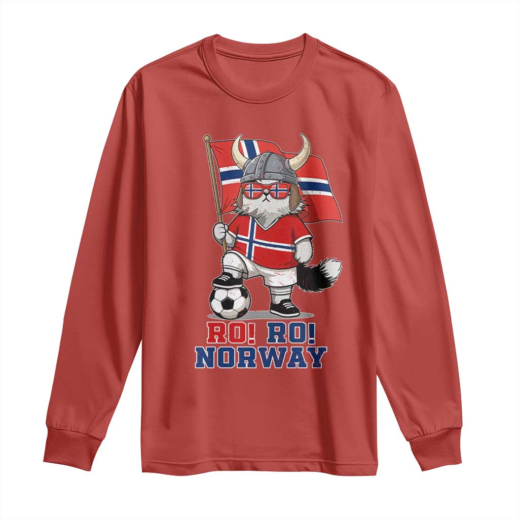 Ro Ro Norway Long Sleeve Shirt Norwegian Pride Cat Lover Norway Flag Gift TS12 Red Print Your Wear