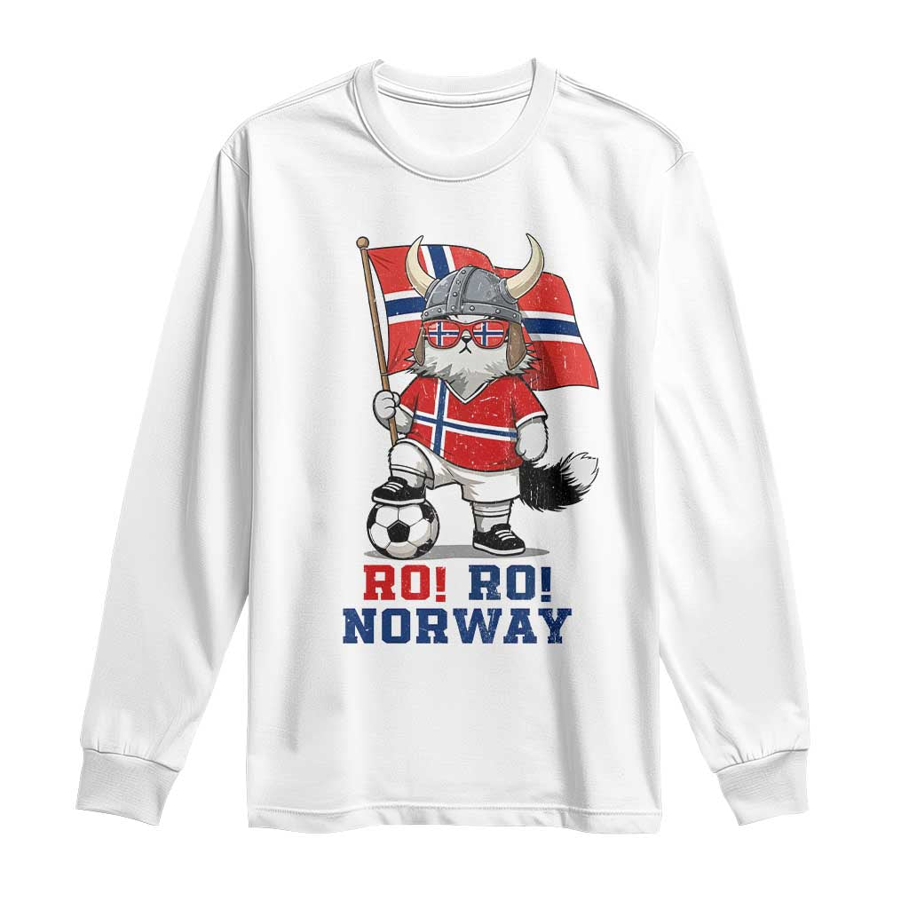 Ro Ro Norway Long Sleeve Shirt Norwegian Pride Cat Lover Norway Flag Gift TS12 White Print Your Wear