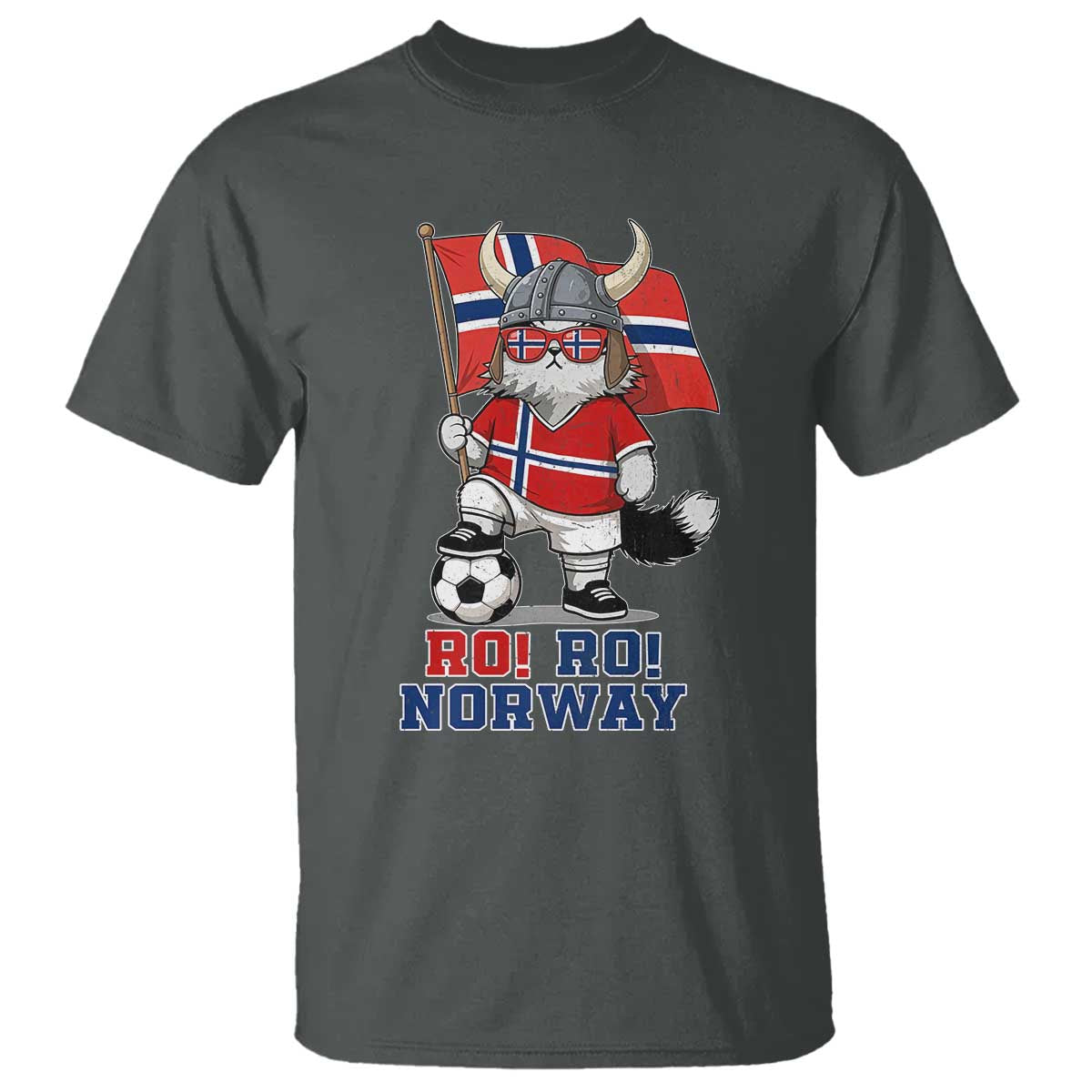 Ro Ro Norway T Shirt Norwegian Pride Cat Lover Norway Flag Gift TS12 Dark Heather Print Your Wear