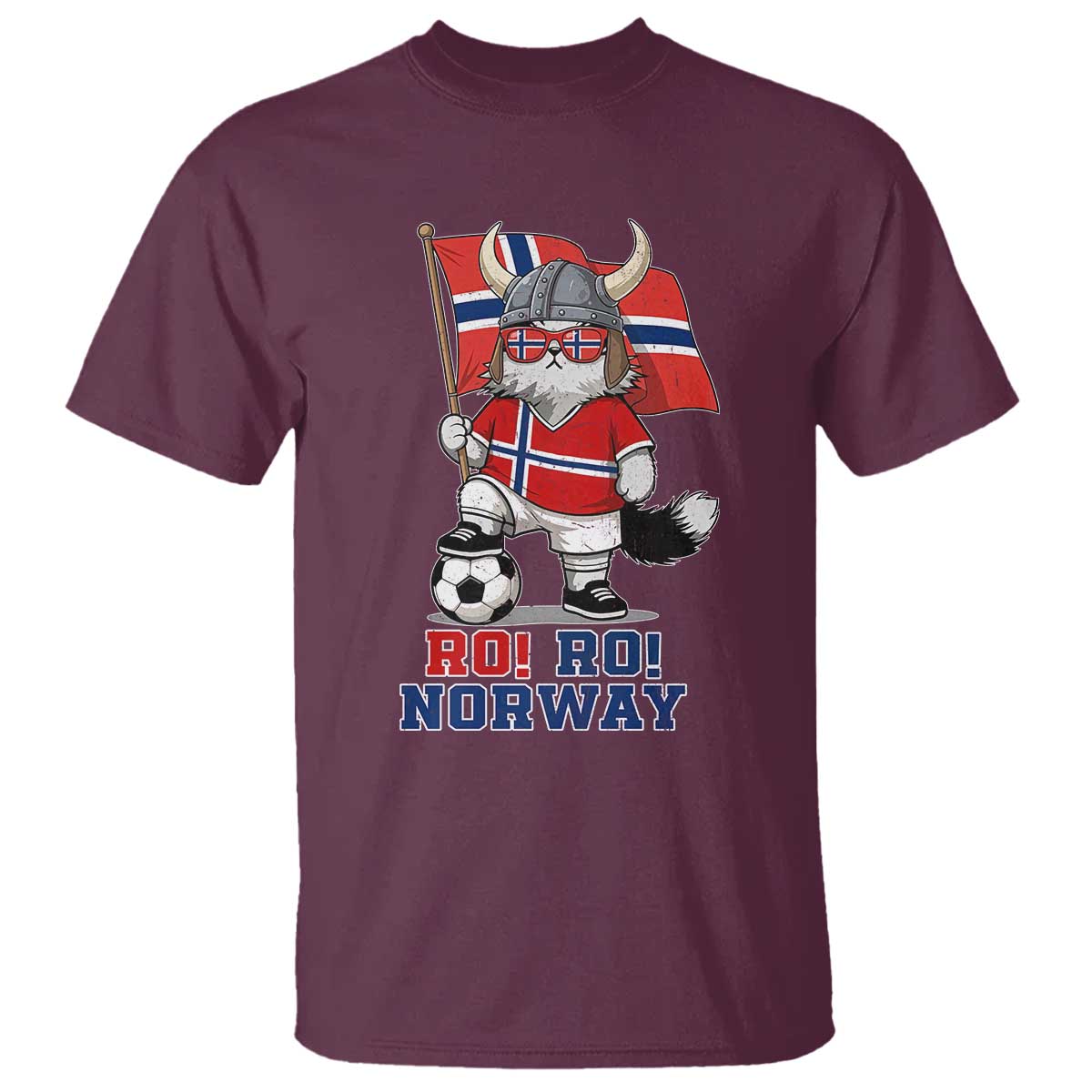 Ro Ro Norway T Shirt Norwegian Pride Cat Lover Norway Flag Gift TS12 Maroon Print Your Wear