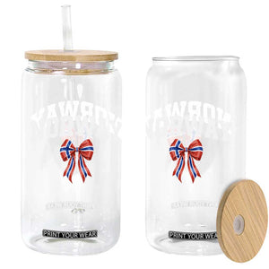 Norwegian Girl Coquette Bow Glass Can Norway Flag Pride Gift TS12 Print Your Wear