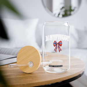 Norwegian Girl Coquette Bow Glass Can Norway Flag Pride Gift TS12 Print Your Wear