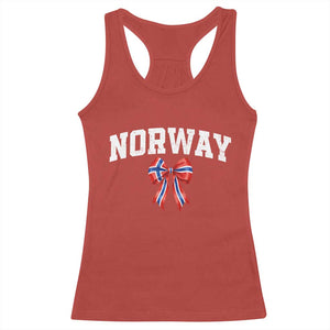 Norwegian Girl Coquette Bow Racerback Tank Top Norway Flag Pride Gift TS12 Red Print Your Wear
