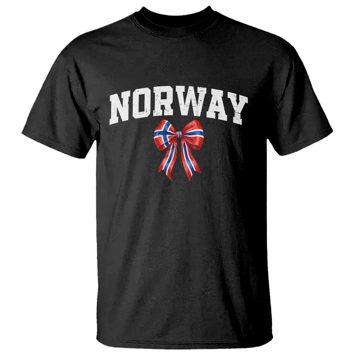 Norwegian Girl Coquette Bow T Shirt Norway Flag Pride Gift TS12 Black Print Your Wear