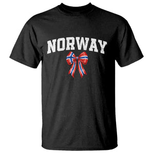 Norwegian Girl Coquette Bow T Shirt Norway Flag Pride Gift TS12 Black Print Your Wear