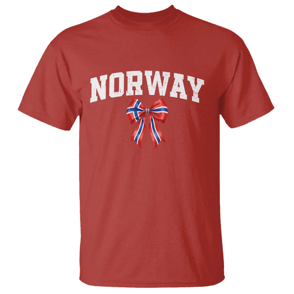 Norwegian Girl Coquette Bow T Shirt Norway Flag Pride Gift TS12 Red Print Your Wear