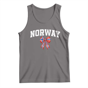Norwegian Girl Coquette Bow Tank Top Norway Flag Pride Gift TS12 Deep Heather Print Your Wear