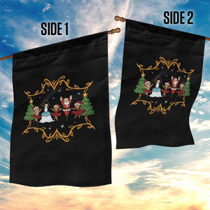 Ballet Lover Christmas Garden Flag Funny Gingerbread Santa Snowman Dance TS12 Print Your Wear