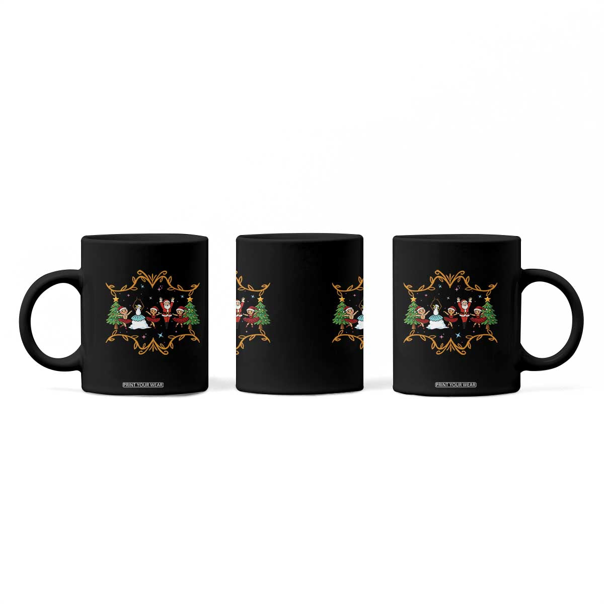Ballet Lover Christmas Coffee Mug Funny Gingerbread Santa Snowman Dance TS12 Print Your Wear