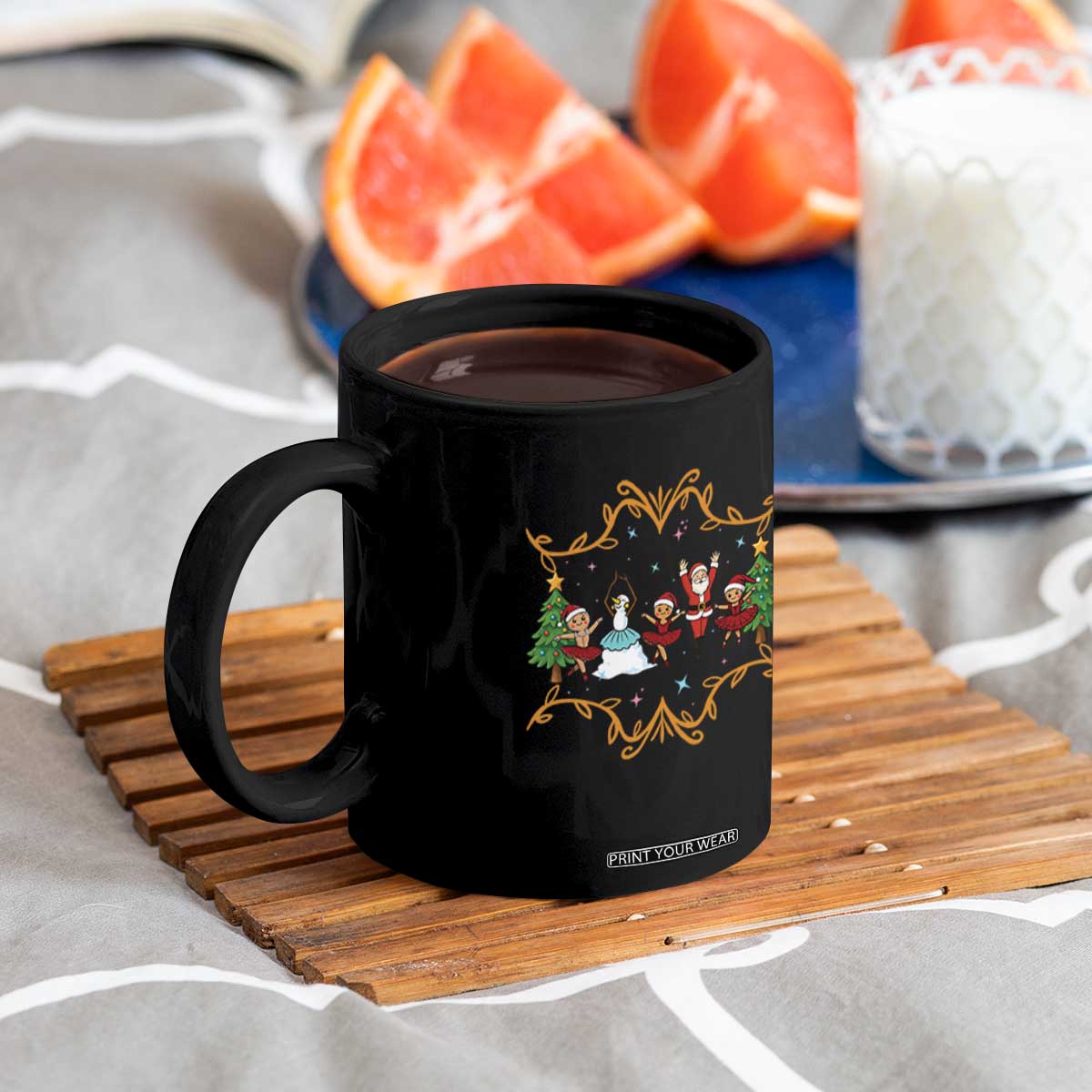 Ballet Lover Christmas Coffee Mug Funny Gingerbread Santa Snowman Dance TS12 Print Your Wear