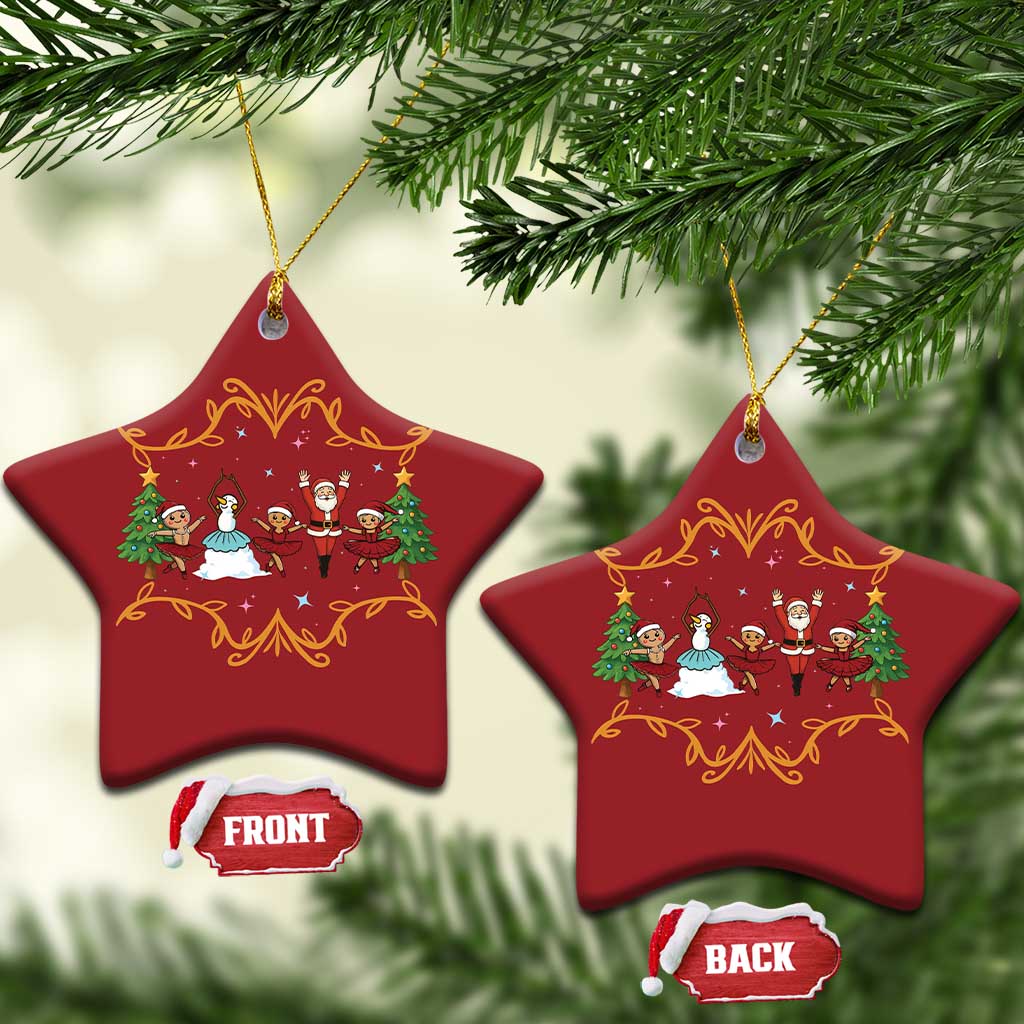 Ballet Lover Xmas Christmas Ornament Funny Gingerbread Santa Snowman Dance TS12 Star Red Print Your Wear