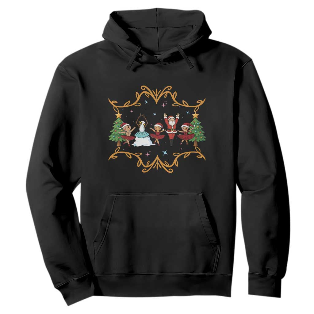 Ballet Lover Christmas Hoodie Funny Gingerbread Santa Snowman Dance TS12 Black Print Your Wear